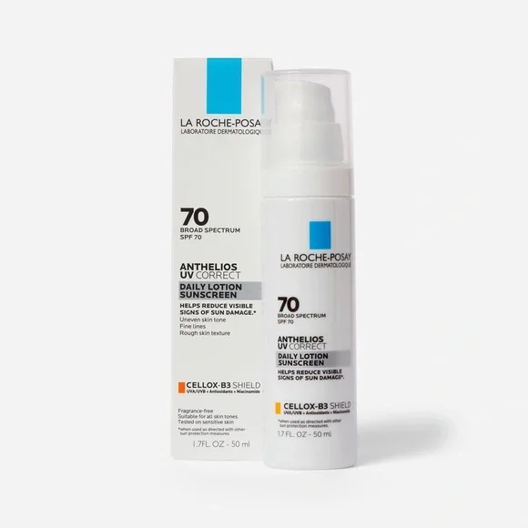 LA ROCHE-POSAY | ANTHELIOS UV CORRECT FACE SUNSCREEN SPF70 W NIACINAMIDE 1.7floz - Picture 2 of 4